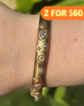 Saturn Blues Celestial Gold Cuff