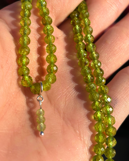 Peridot Crystal Necklace