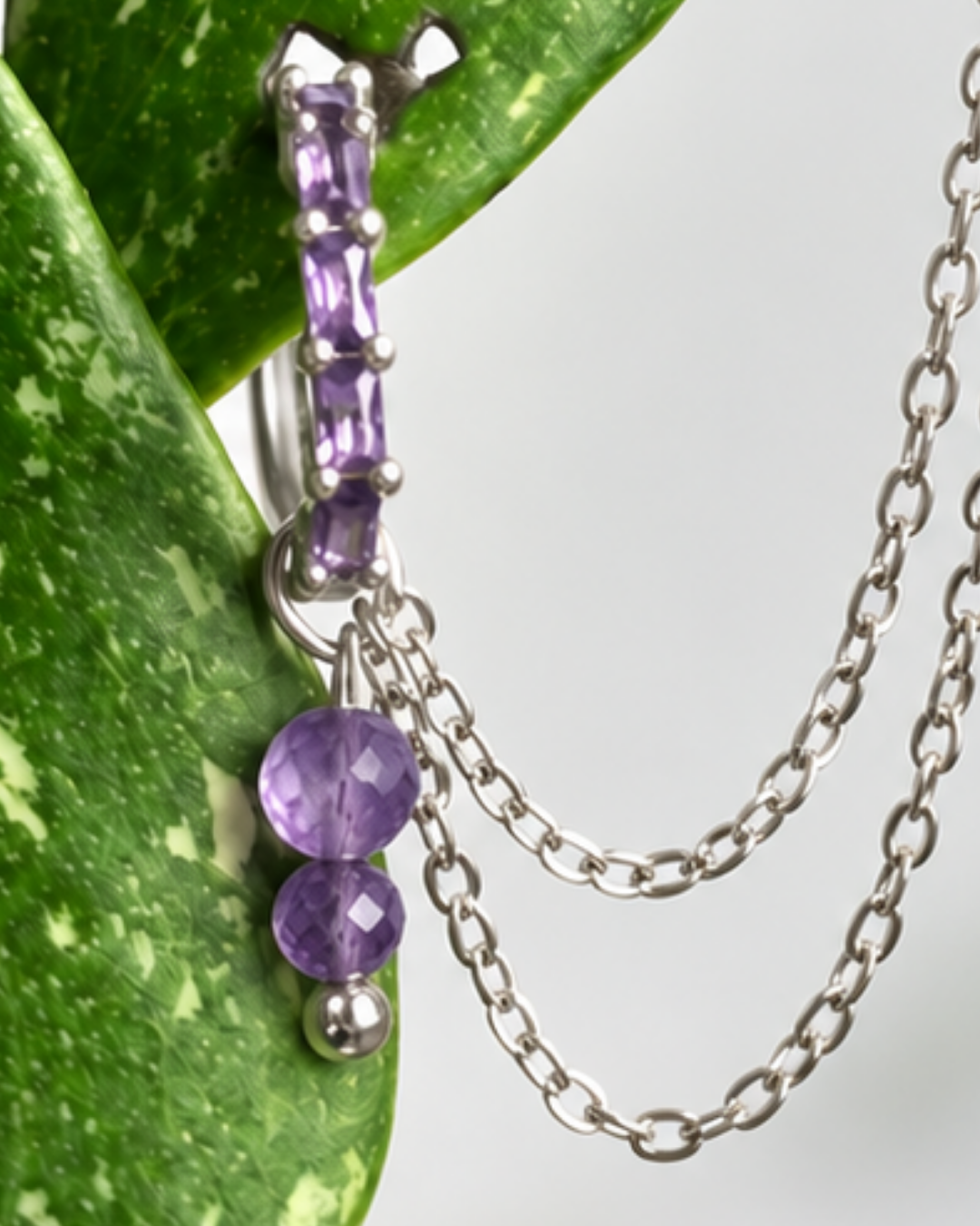 Amethyst Cordellia Earring Chain