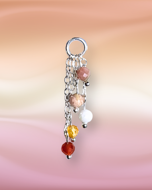 Lesbian Pride Lily of the Valley Crystal Earring Charm
