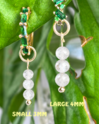 Moonstone Triple Dew Drop Charms PAIR