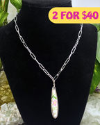 Short Silver Paperclip Chain Necklace 40CM