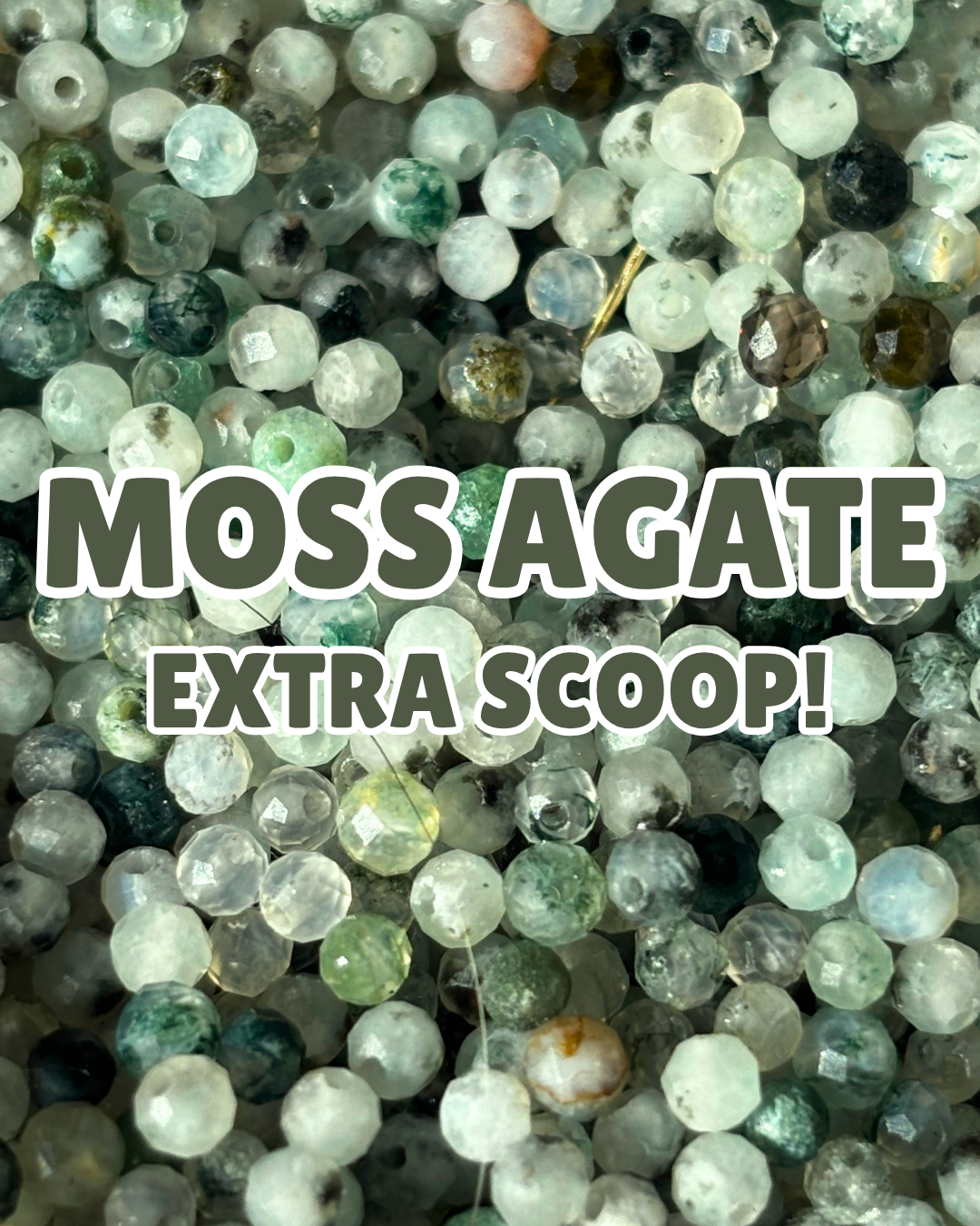 EXTRA Moss Agate Beads Scoop