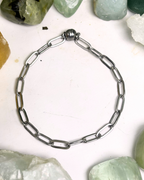 Silver Paperclip Bracelet with Magnetic Clasp SMALL