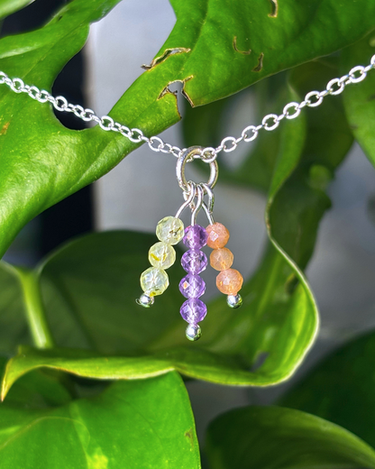 Cancer Triple Sparkle Necklace Charm