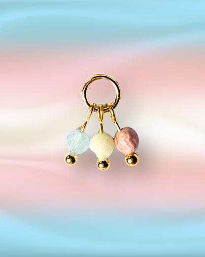 Transgender Pride Grape Charm