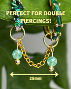 Green Aventurine Aurora Earring Chain