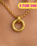 The Dainty Gold Clasp Necklace 45cm