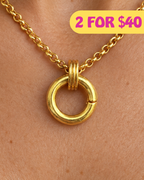 The Dainty Gold Clasp Necklace 45cm