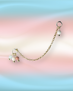 Transgender Pride Grape Chain Earring Charm