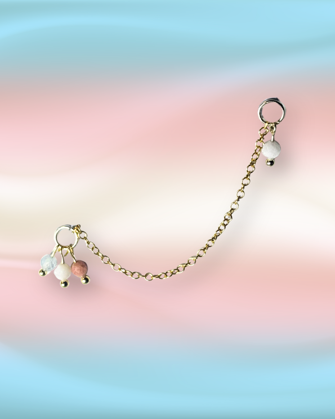 Transgender Pride Grape Chain Earring Charm