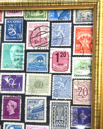 World of Stamps Gold Vintage Stamp Frame