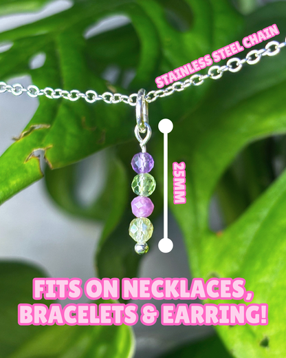 Green Aventurine Long Necklace Charm