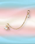 Transgender Pride Grape Chain Earring Charm