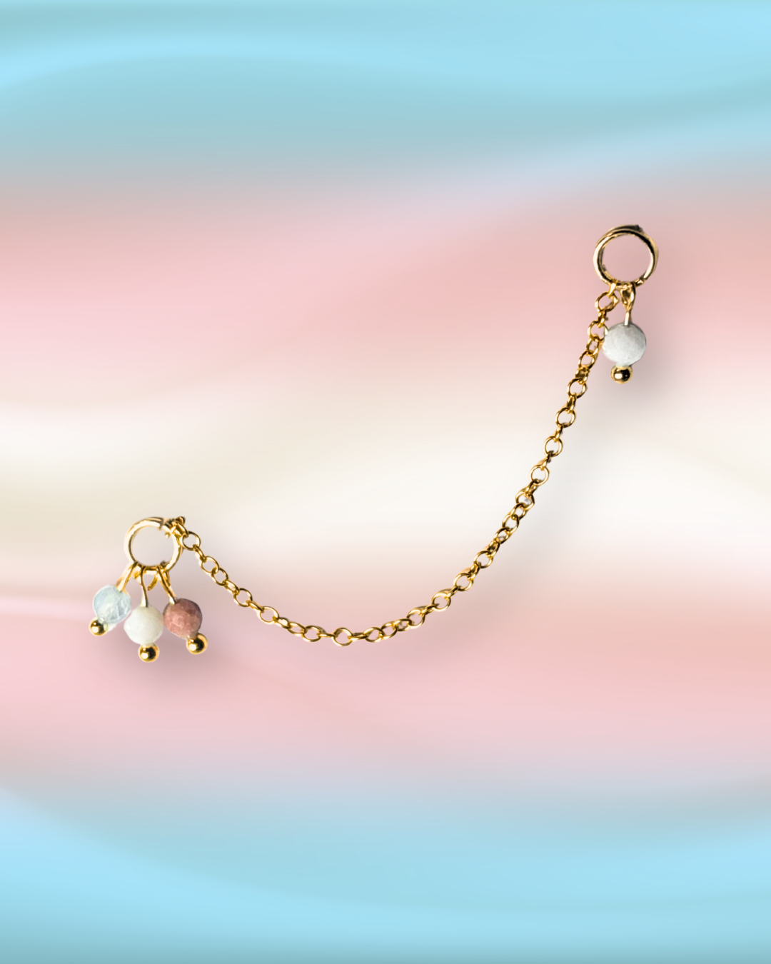 Transgender Pride Grape Chain Earring Charm