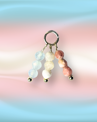 Transgender Pride Triple Stacked Charm