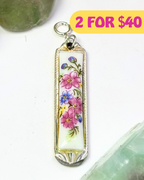 Porcelain Floral Spoon Charm