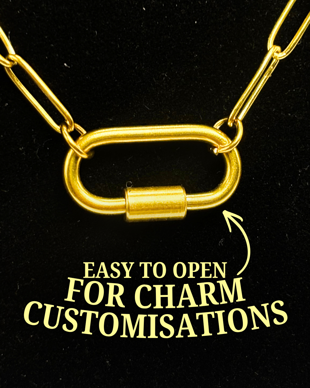 The Carabiner Necklace Gold 40cm