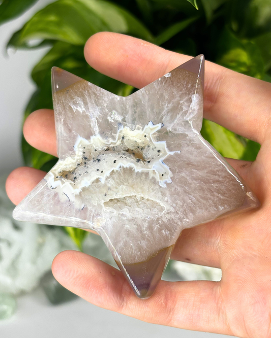 Large Druzy Agate Star