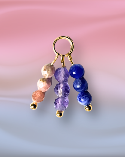 Sunset Triple Crystal Earring Charm