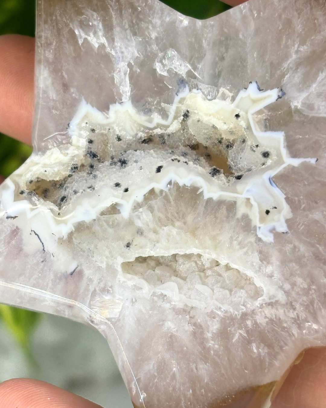 Large Druzy Agate Star