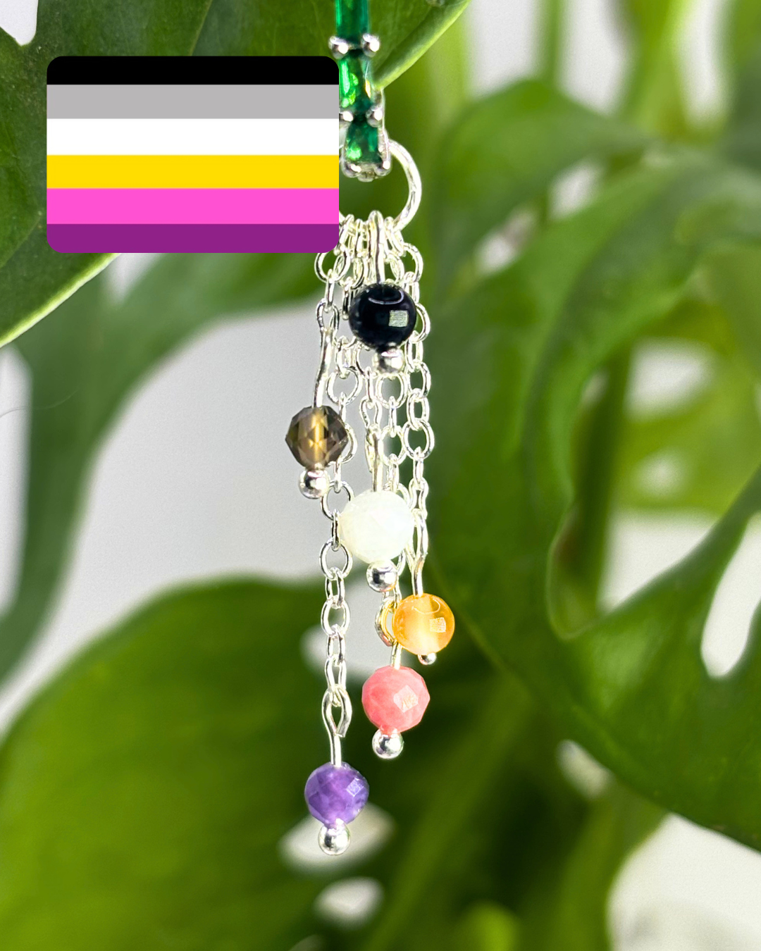 NEW Asexual Pride Lily of the Valley Charm