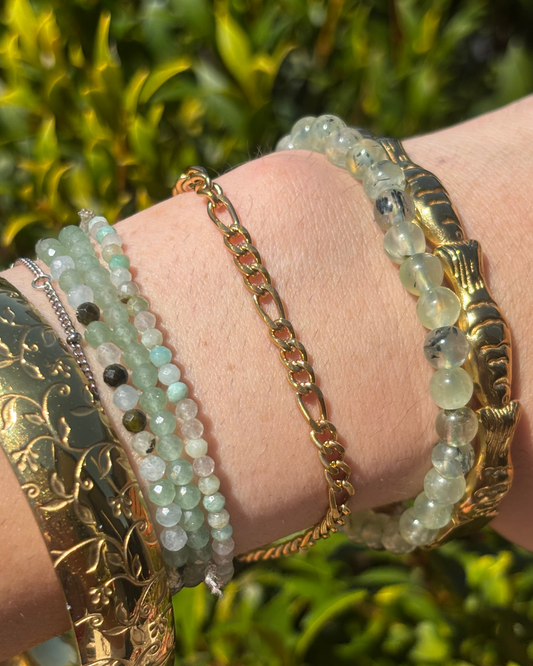 Gold Figaro Bracelet with Magnetic Clasp SMALL