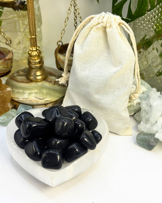 Bulk Black Jasper Tumbles 300g