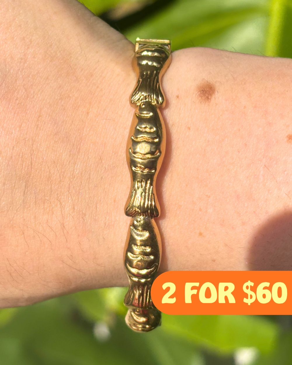Gold Little Fishies Bracelet 6mm