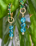 Apatite Triple Dew Drop Charms PAIR