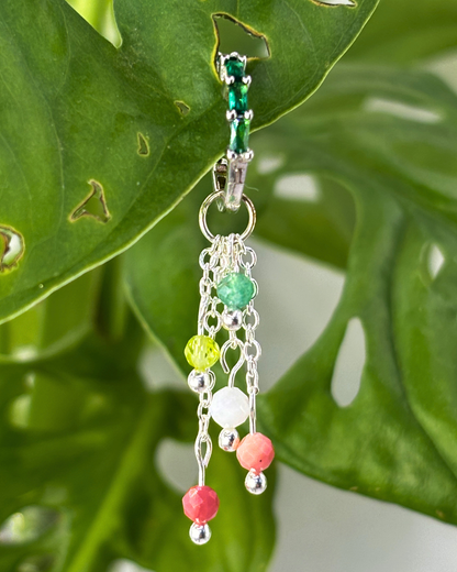 Abrosexual Pride Lily of the Valley Crystal Earring Charm