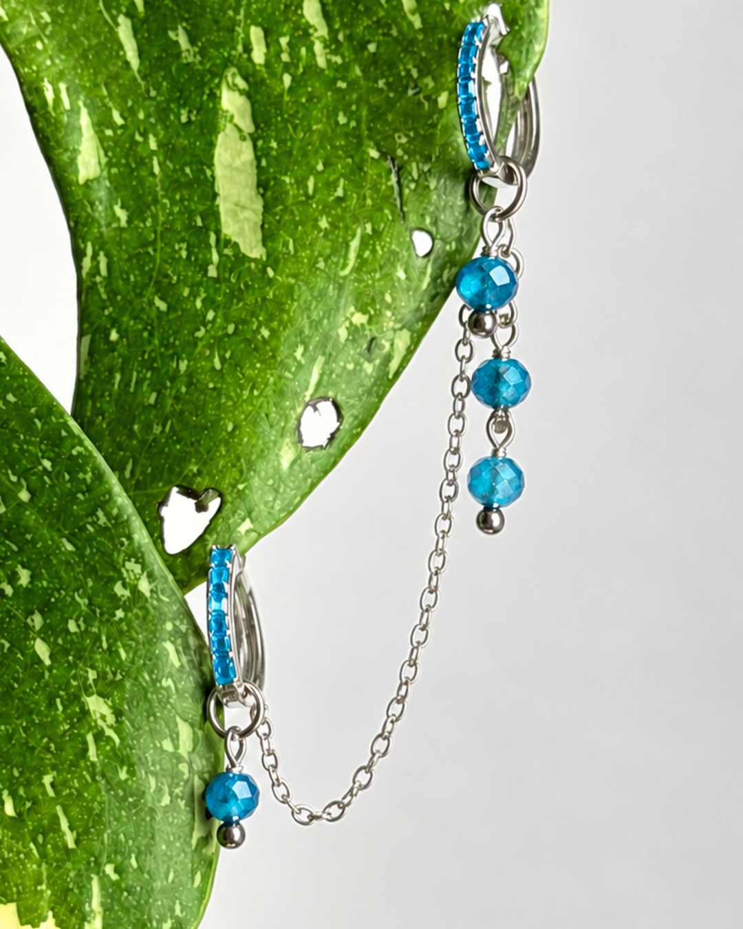 Apatite Waterfall Earring Chain