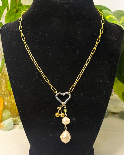 The Heart Mixed Metals Clasp Necklace