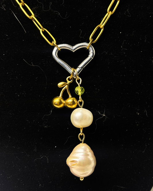 The Heart Mixed Metals Clasp Necklace