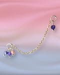 Bisexual Pride Grape Chain Earring Charm