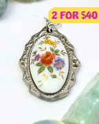 Rainbow Flowers Silver Spoon Charm
