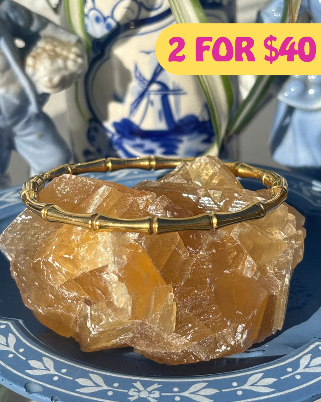 Bamboo Gold Bangle