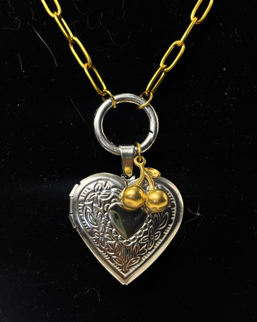 The Circle Mixed Metals Clasp Necklace