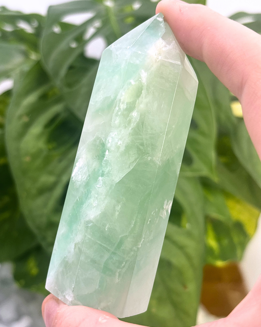 Flashy Green Fluorite Tower UV Reactive