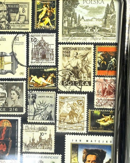 Dark Academic Gothic Gunmetal Vintage Stamp Frame