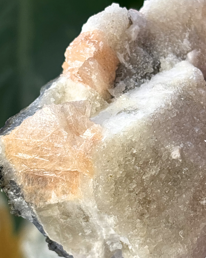 Peach Stilbite on Apophyllite Specimen Cluster