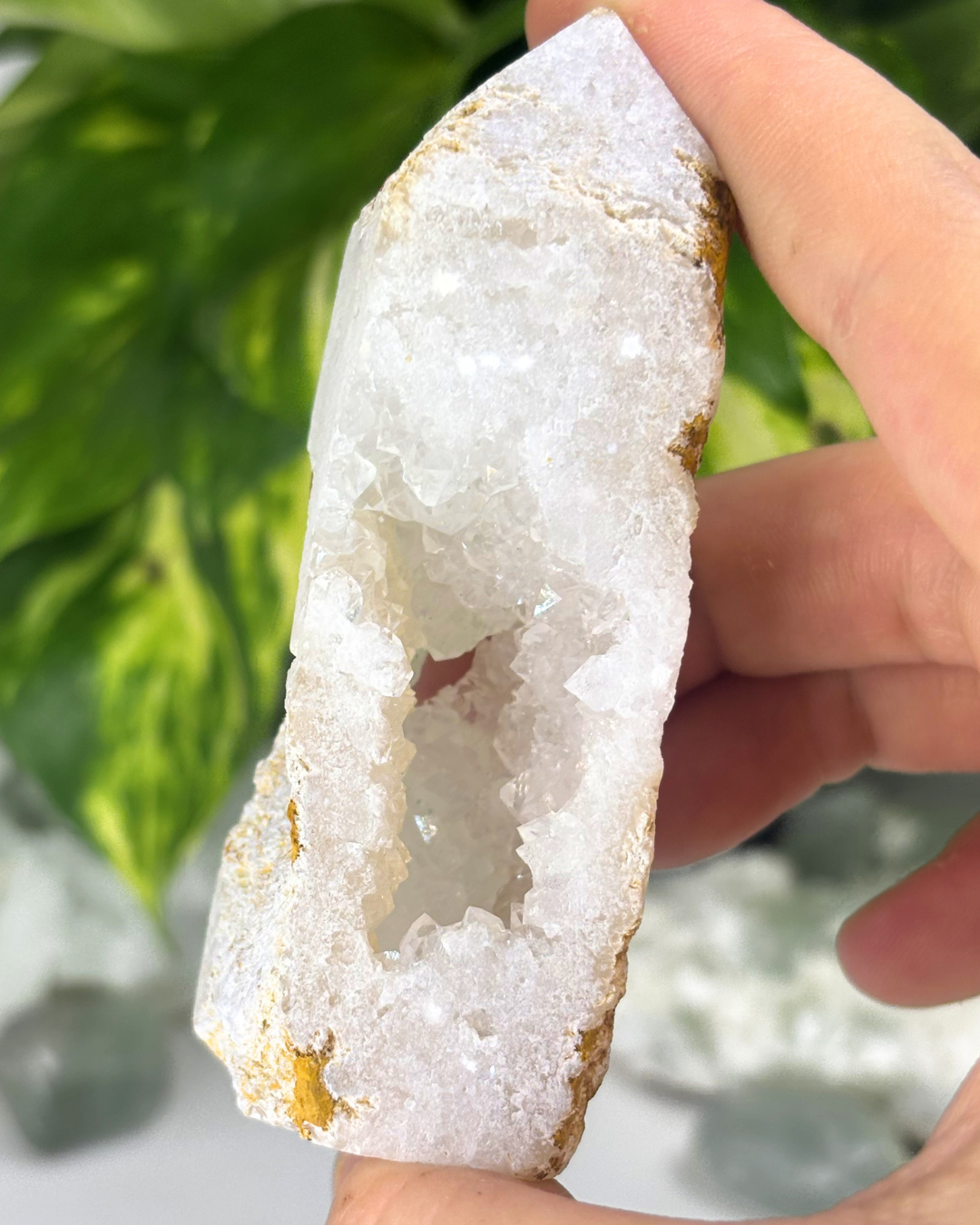 Druzy Clear Quartz Cluster Tower