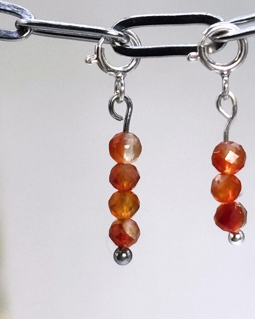 Carnelian Crystal Clips