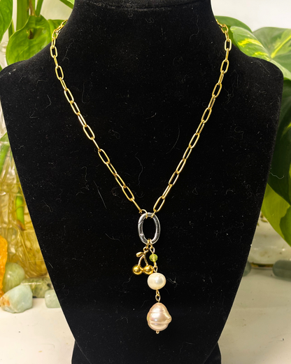 The Oval Mixed Metals Clasp Necklace