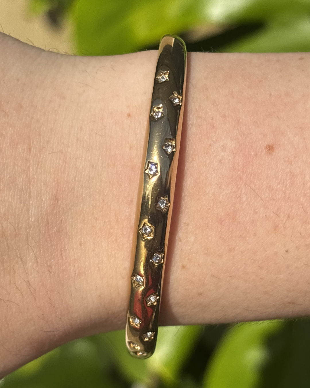 White Star Gold Cuff Bracelet