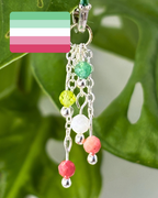 Abrosexual Pride Lily of the Valley Crystal Earring Charm