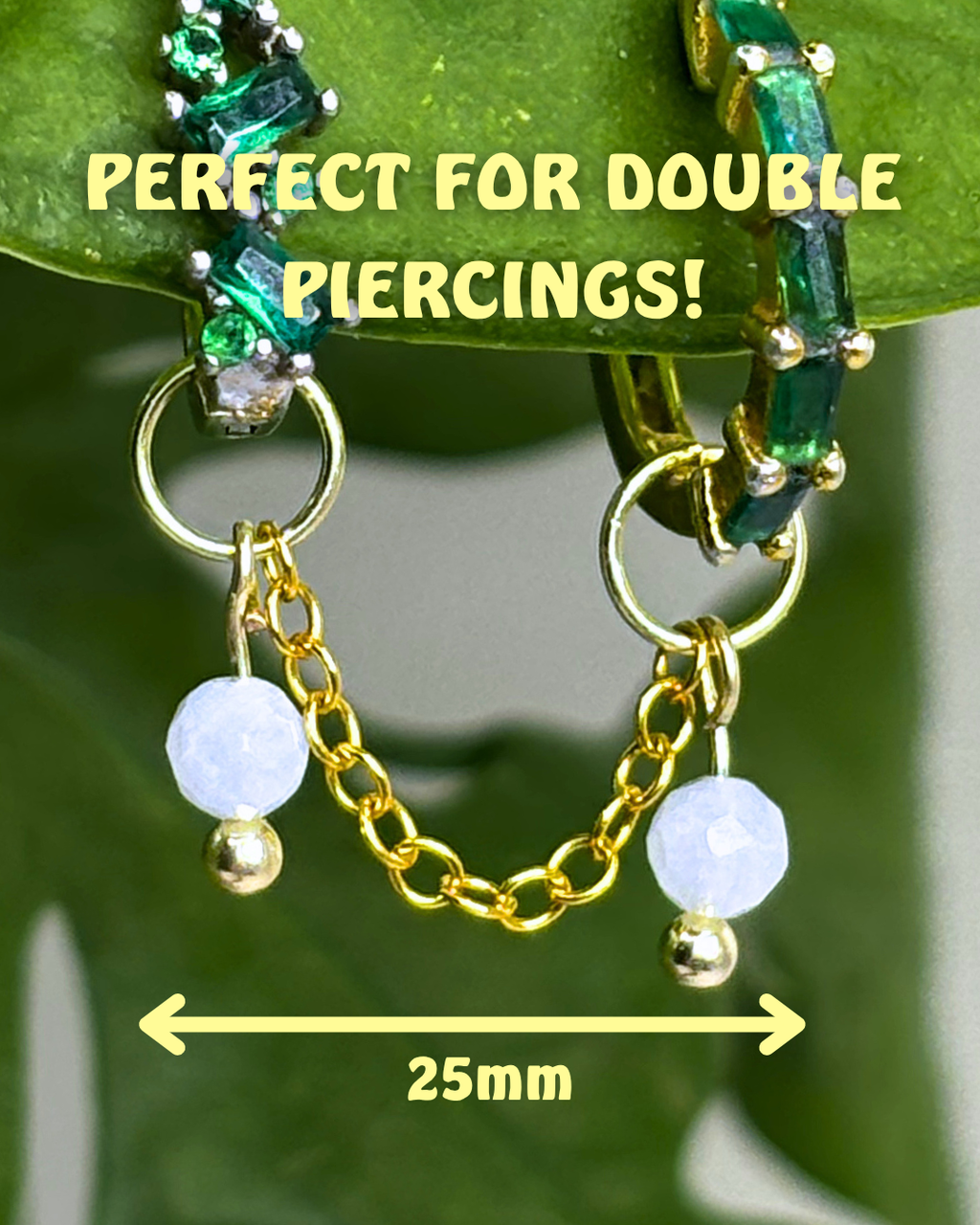 Moonstone Aurora Earring Chain