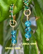 Apatite Triple Dew Drop Charms PAIR