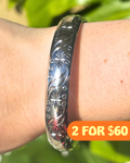 Silver Interstellar Chunky Vintage Inspired Bracelet 10mm