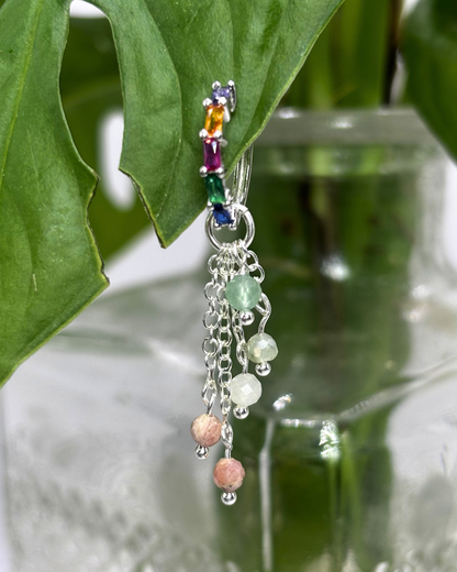 Watermelon Lily of the Valley Crystal Earring Charm